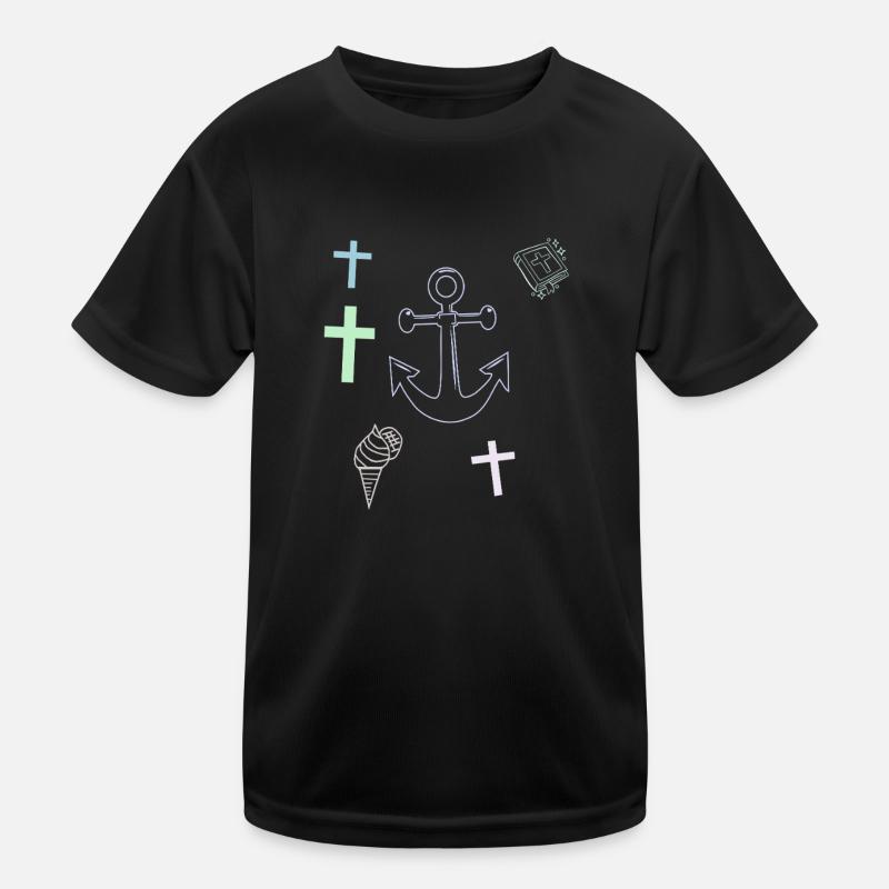  Anker Kreuz Eis maritim Kids Functional T-Shirt