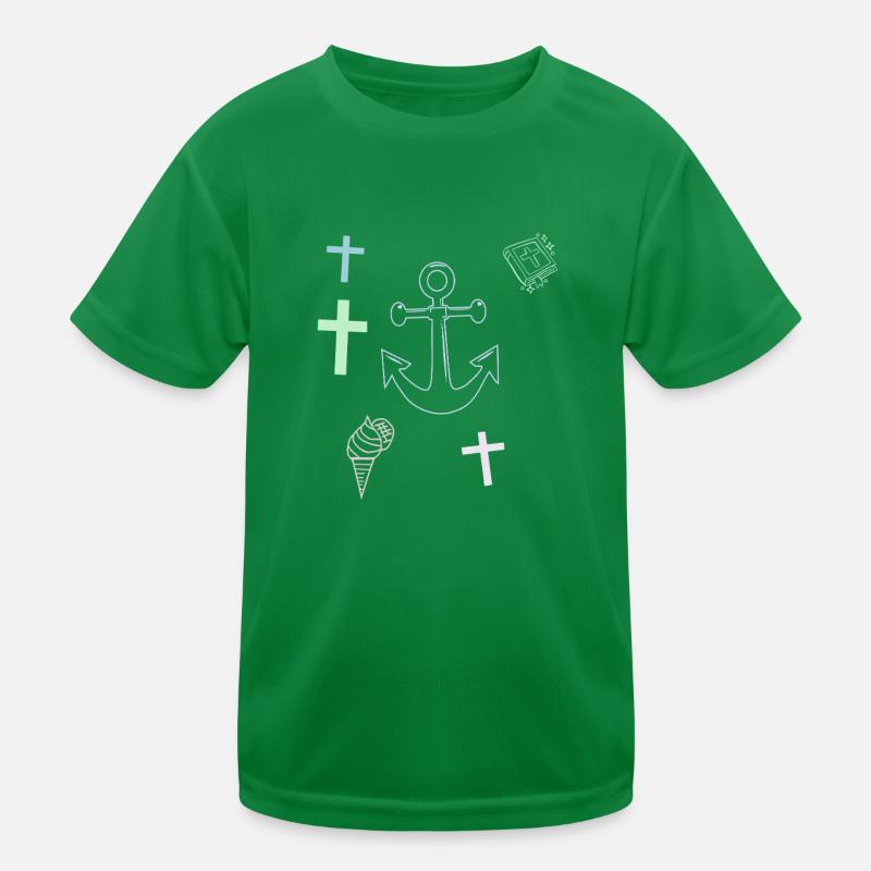  Anker Kreuz Eis maritim Kids Functional T-Shirt