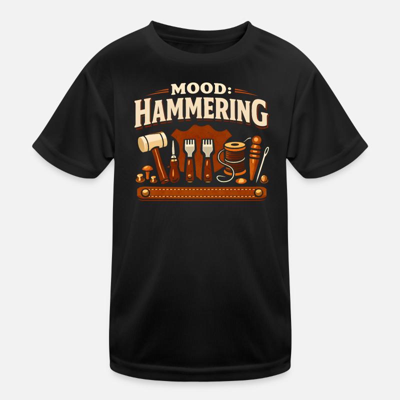 Tuning: Hammering | Leather Tools Kids Functional T-Shirt
