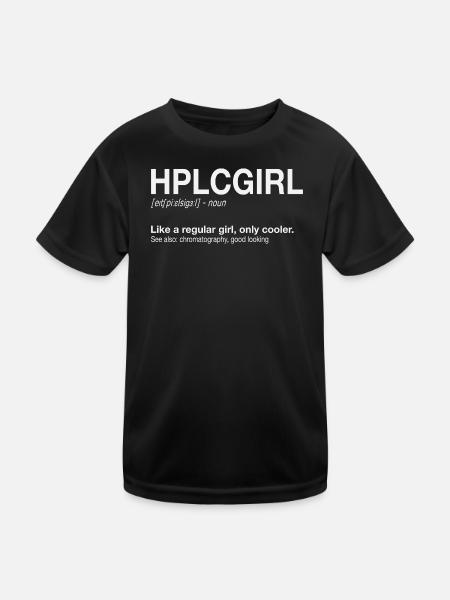Chromatographie liquide haute performance HPLC Girl - T-shirt sport Enfant - noir - Devant