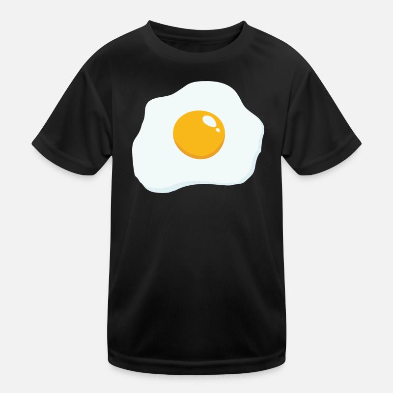 Sunny Side Up - Kinder Funktions-T-Shirt - Schwarz