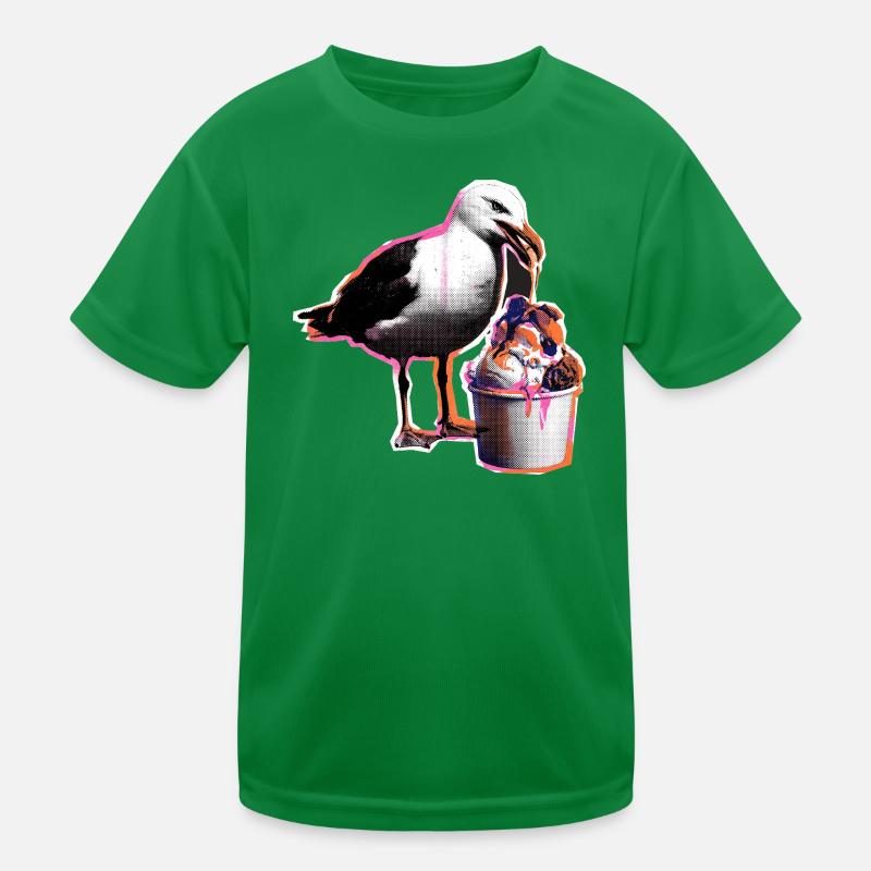 Möwe Isst Eis Kids Functional T-Shirt