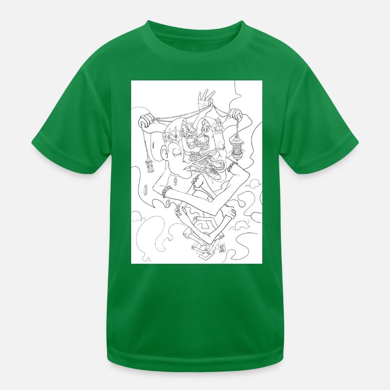Isolated Craziness, Black and White variant Kids Functional T-Shirt