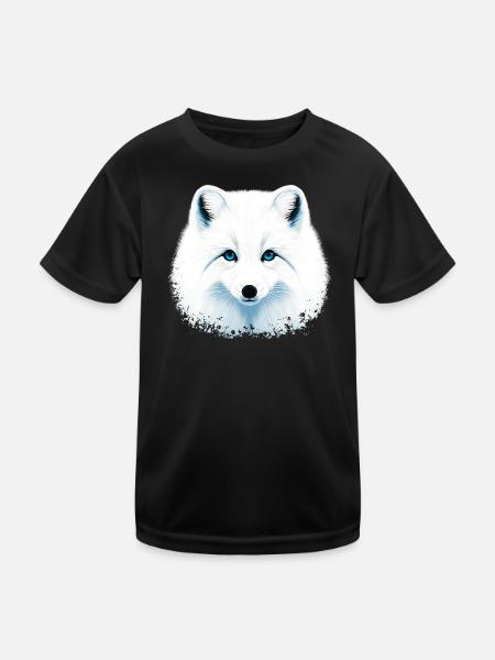Arctic fox - Kids Functional T-Shirt - black - Front