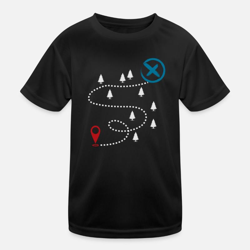 Adventure Trail Map Geocaching Graphic Kinder Funktions-T-Shirt