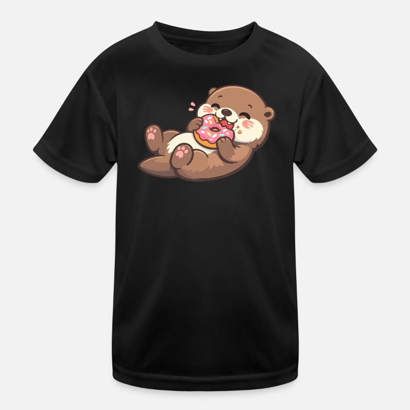 Kuschelbär mit Donut Kinder Funktions-T-Shirt