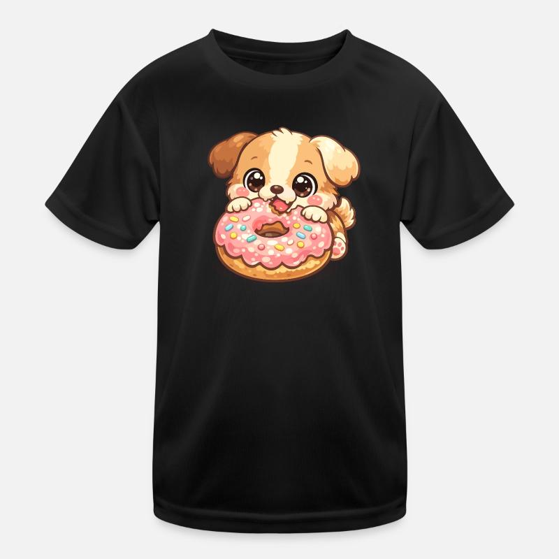 Petit chien et beignet T-shirt sport Enfant