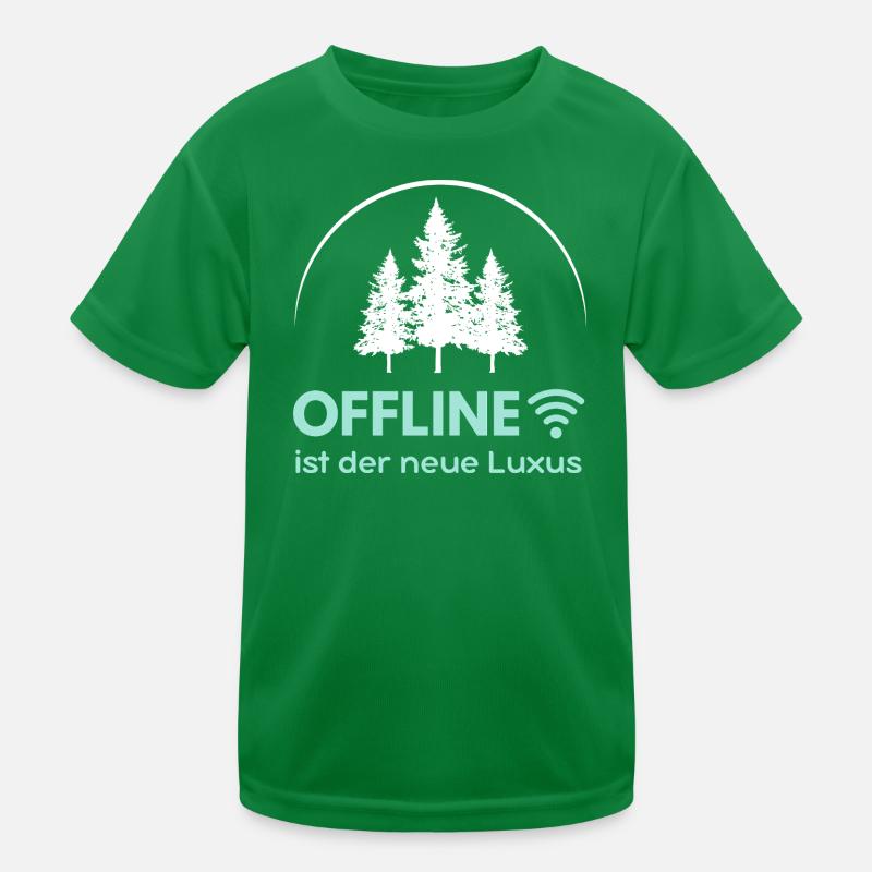 Offline ist der neue Luxus - Minimalistisches Intr Kinder Funktions-T-Shirt
