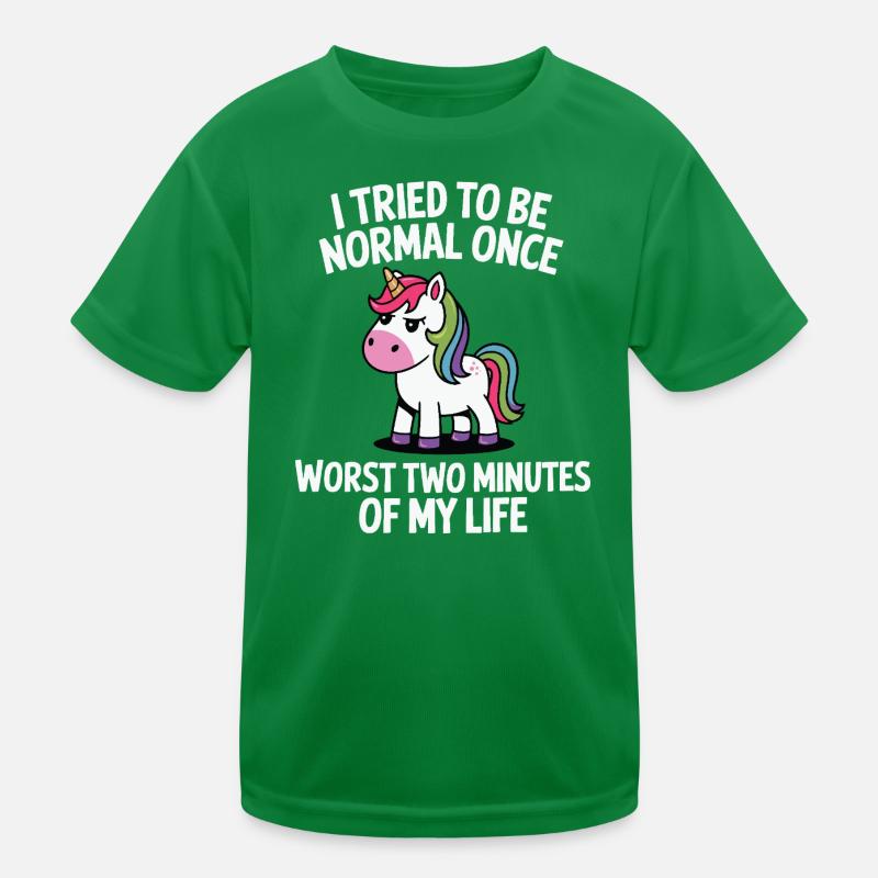 Unerwartet normal: Einhorn-Scherz Geschenk Kinder Funktions-T-Shirt