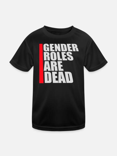 Les rôles de genre sont morts déclaration liberté - T-shirt sport Enfant - noir - Devant
