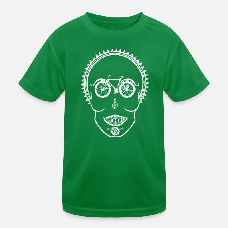 Bicycle Skull Optical Illusion Cycling Design Kinder Funktions-T-Shirt