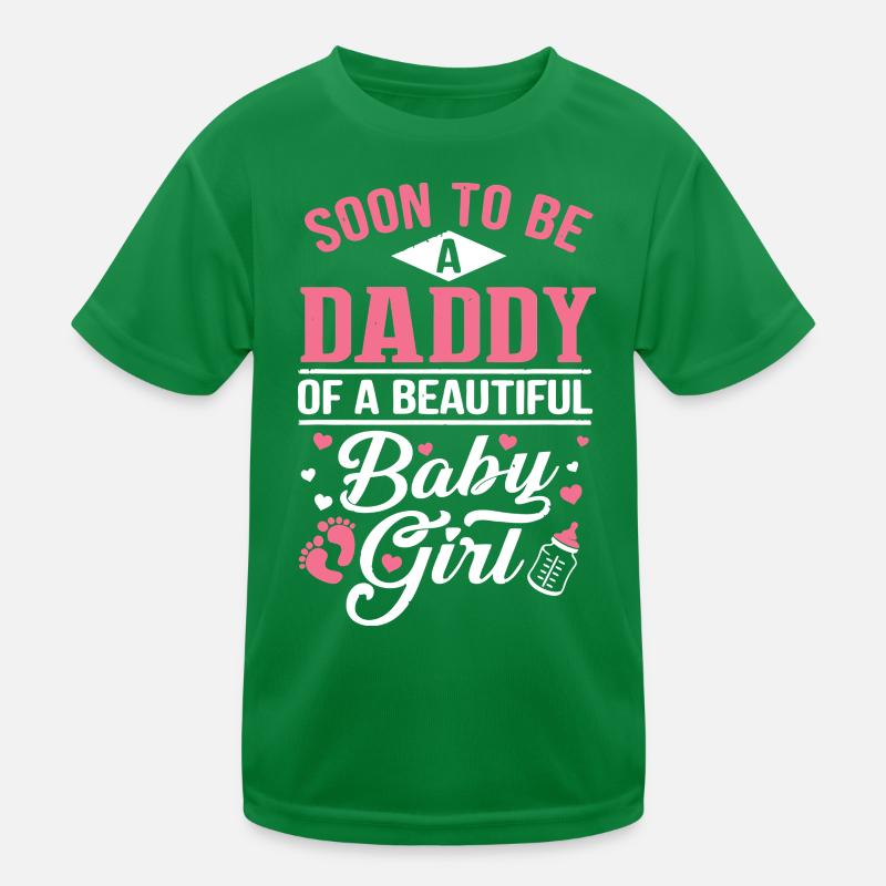 Bald Vater eines kleinen Mädchens Kinder Funktions-T-Shirt