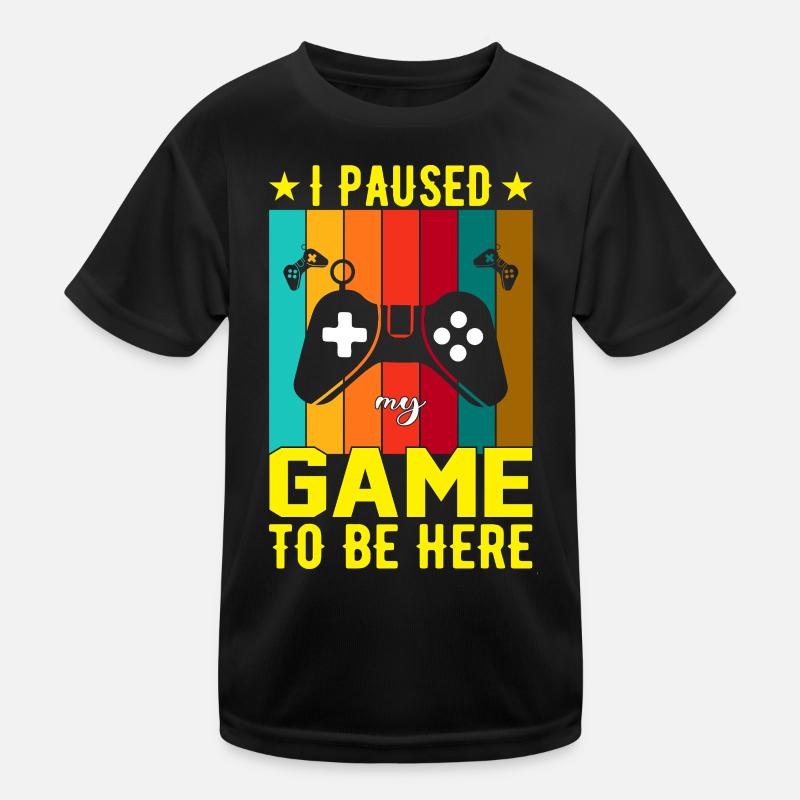 I Paused Game To Be Here Kids Functional T-Shirt