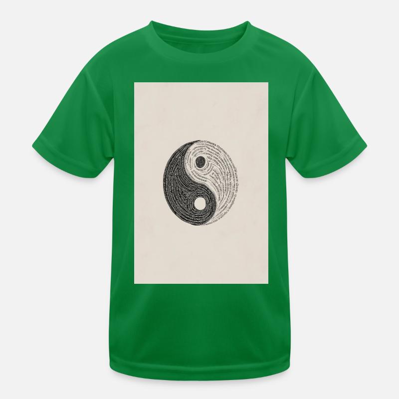 Typographie Yin Yang : Équilibre texturé T-shirt sport Enfant