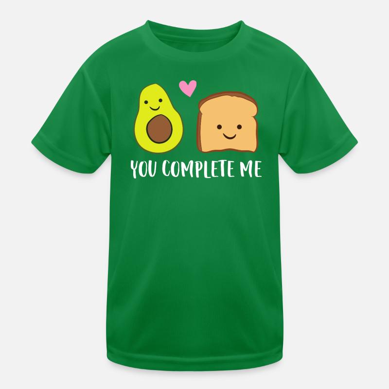Du vervollständigst mich mit Avocado-Toast Kinder Funktions-T-Shirt