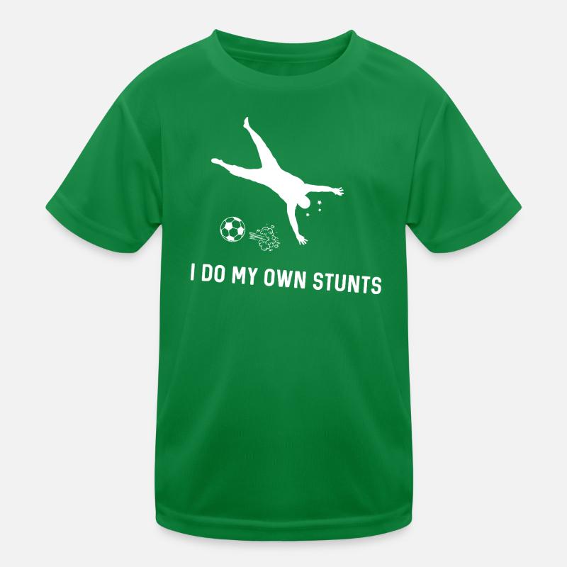 Acrobatic Soccer Stunts Kids Functional T-Shirt