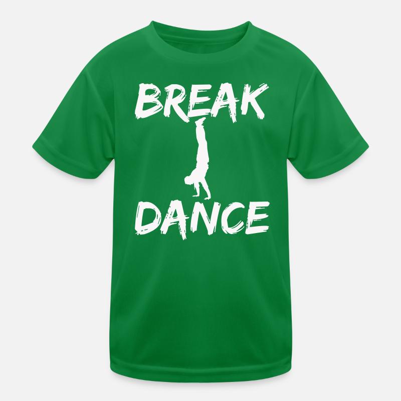 Breakdance Silhouette Motiv Kinder Funktions-T-Shirt