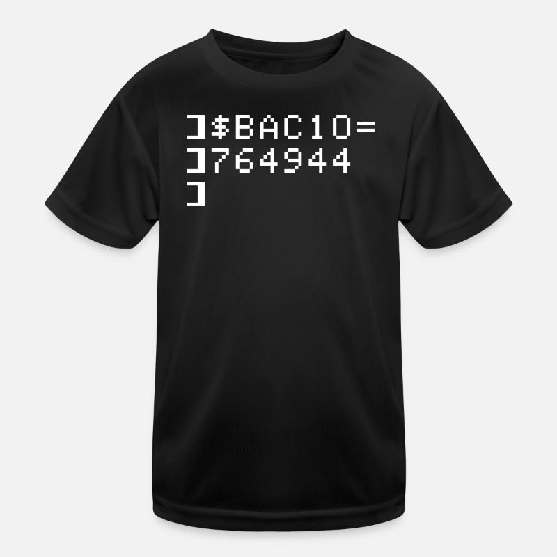 Bacio BAC10 8-Bit Esadecimale Code Nerd Pixel Art Kinder Funktions-T-Shirt