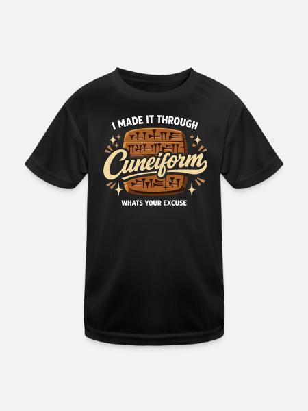 Ancient Mesopotamia, Sumerian - Kids Functional T-Shirt - black - Front