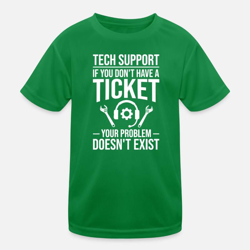 Technik-Support-Ticket-Meme Kinder Funktions-T-Shirt