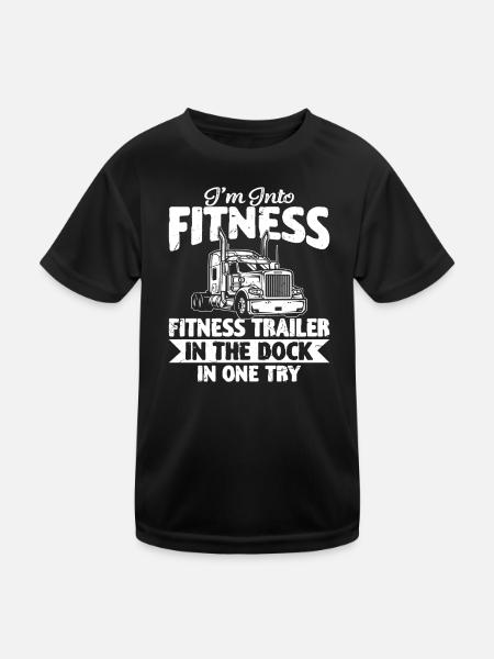 Fitness Truck Dock Challenge Trucker - Kids Functional T-Shirt - black - Front