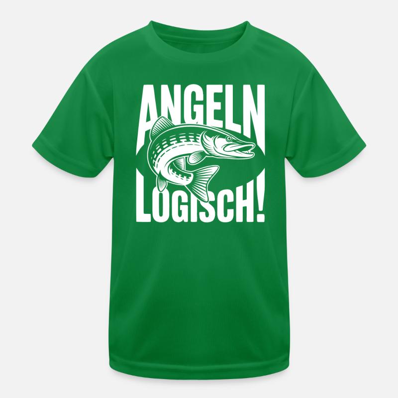 Angeln Logisch Kinder Funktions-T-Shirt