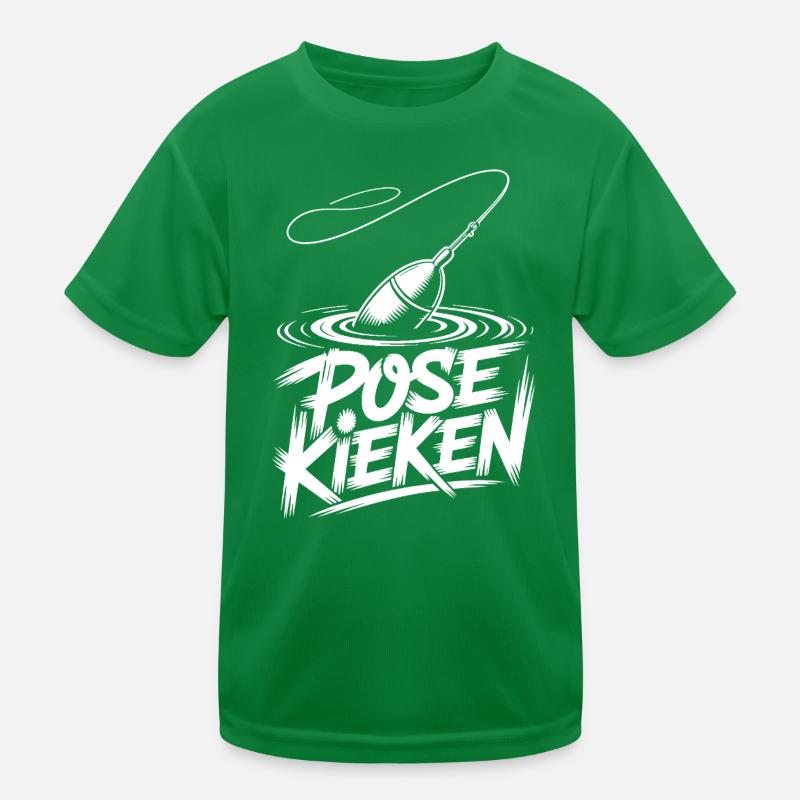 Fishing Saying Pose Kids Functional T-Shirt