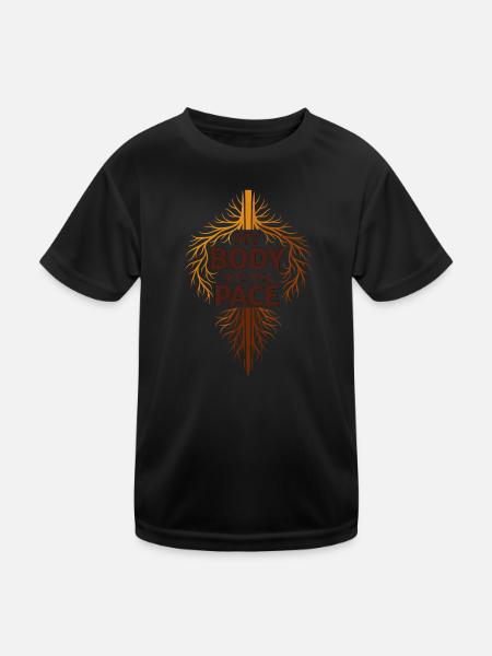 Somatische Heilung Somatische Therapie - Kinder Funktions-T-Shirt - Schwarz - Vorne