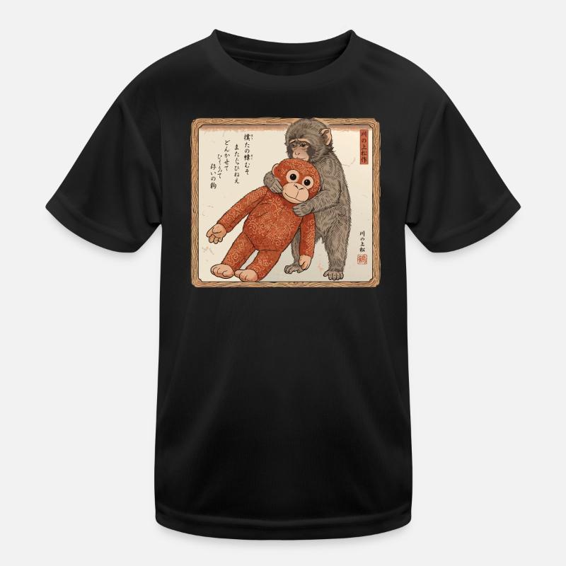 Ukiyo-e Baby Monkey Punch Kinder Funktions-T-Shirt