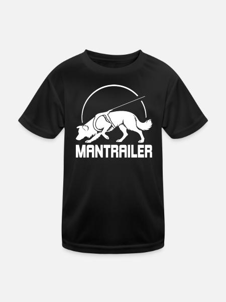 Border Collie MANTRAILER Search Dogs Dog - Kids Functional T-Shirt - black - Front