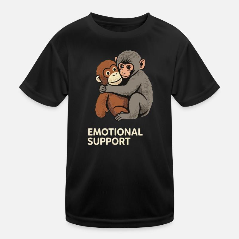 Emotional Support Baby Monkey Punch Kinder Funktions-T-Shirt