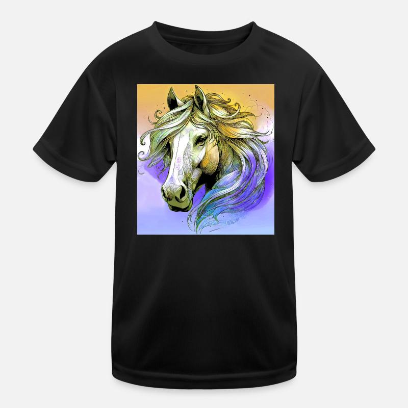 Pferd Kinder Funktions-T-Shirt