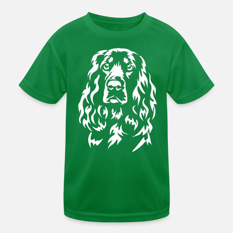 Field Spaniel Head « Édition Noire » T-shirt sport Enfant