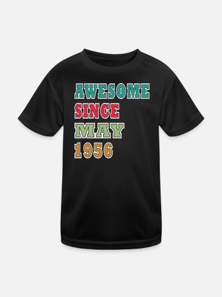 Birthday present May 1956 - Kids Functional T-Shirt - black - Front