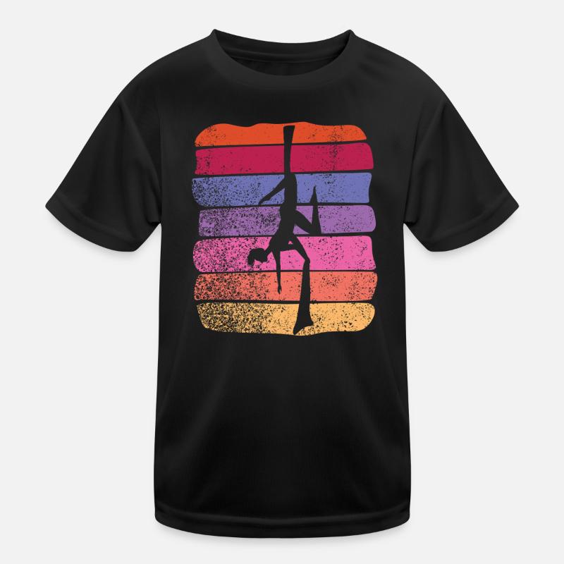 Vertikaltuch Vintage Luftakrobatik Aerial Silk Kinder Funktions-T-Shirt
