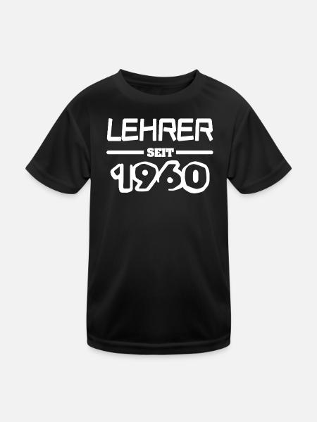 Lehrerin 1960 - Kinder Funktions-T-Shirt - Schwarz - Vorne