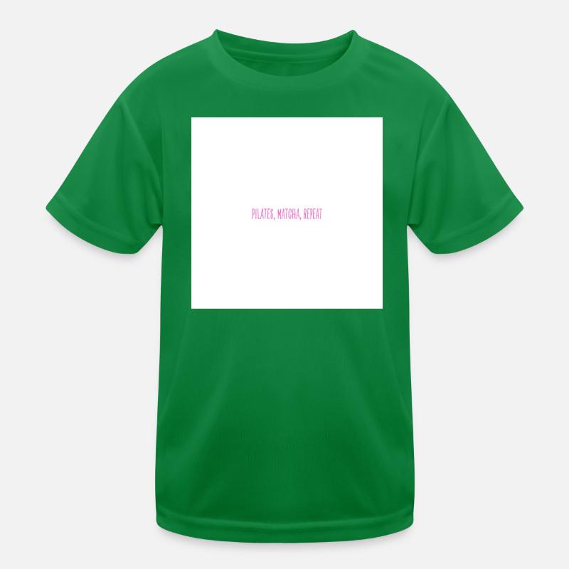 Pilates, Matcha, Repeat Kids Functional T-Shirt