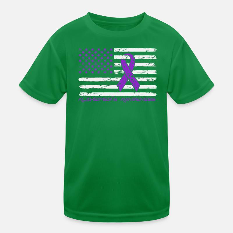 Ruban Violet Alzheimer Drapeau US T-shirt sport Enfant