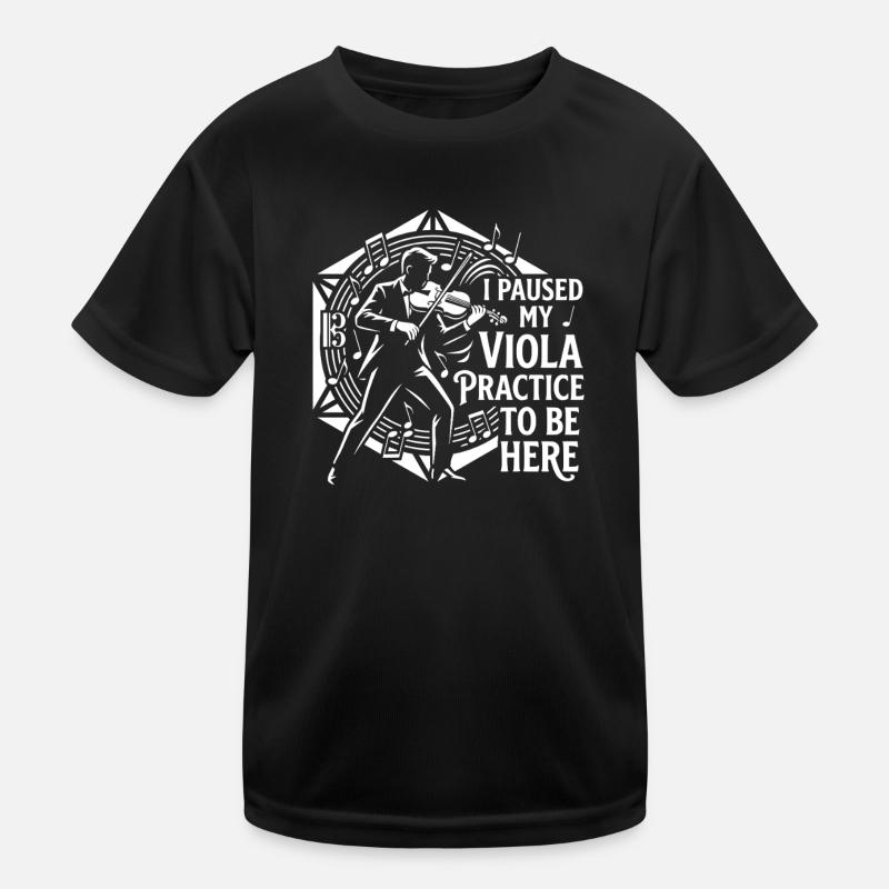 Viola Paused Viola Practice Musicians Kids Functional T-Shirt