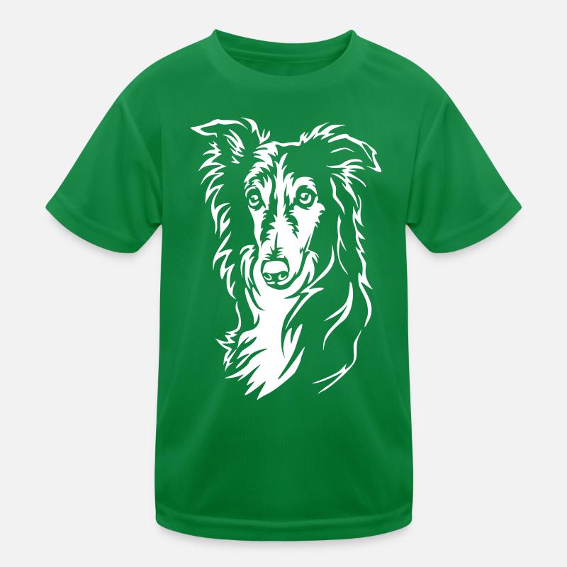 Silken Windhound Head "Black Edition" Kids Functional T-Shirt