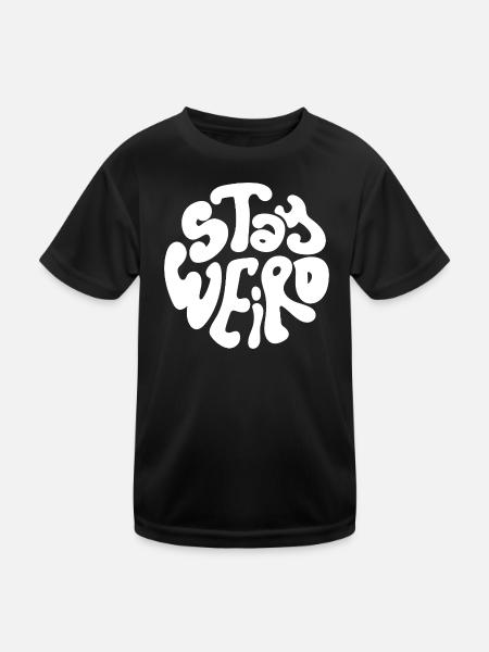 reste bizarre - T-shirt sport Enfant - noir - Devant