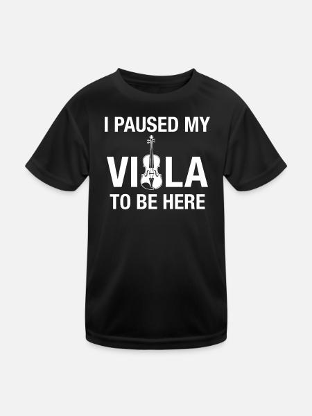 Viola Paused Viola Practice Musicians - Kids Functional T-Shirt - black - Front