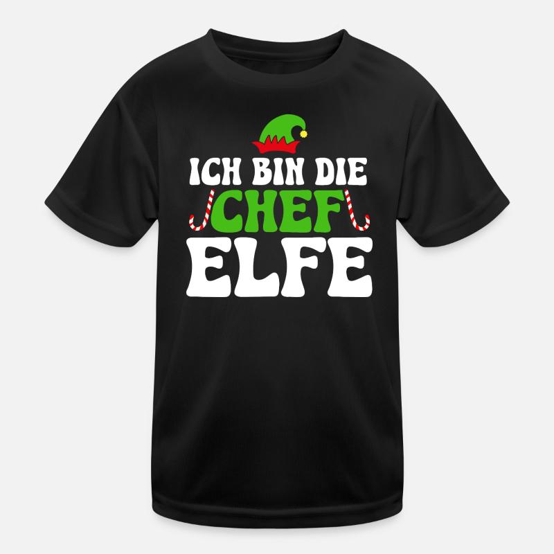 Ich bin die Chefelfe Kinder Funktions-T-Shirt