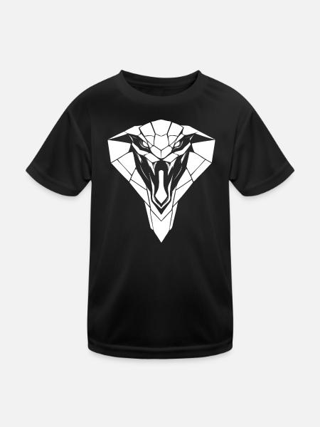 Kobra Style – Gefahr & Eleganz - Kinder Funktions-T-Shirt - Schwarz - Vorne