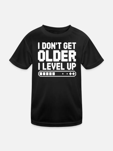 Ich werde nicht älter, ich steige auf. - Kinder Funktions-T-Shirt - Schwarz - Vorne