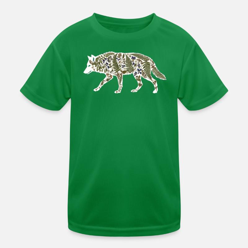 wolf botanical Kids Functional T-Shirt
