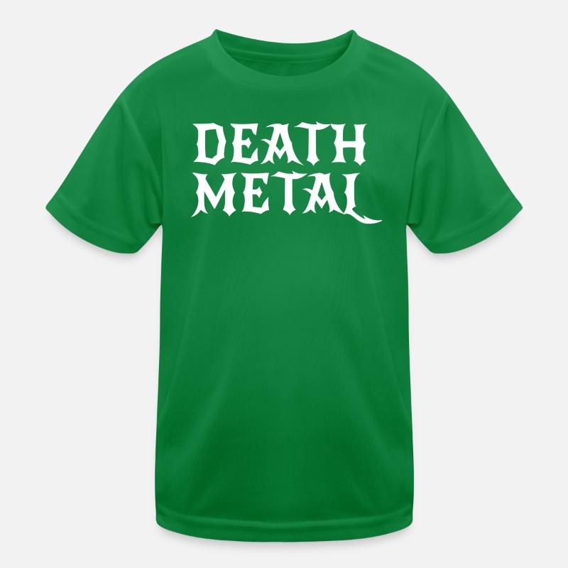 Death Metal Gothic Typography Kids Functional T-Shirt
