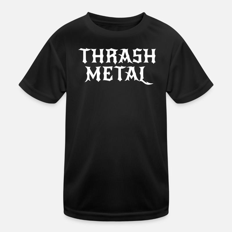 Thrash Metal Logo Crest Kids Functional T-Shirt