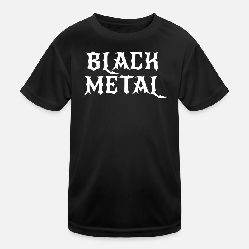 Black Metal-Logodesign Kinder Funktions-T-Shirt