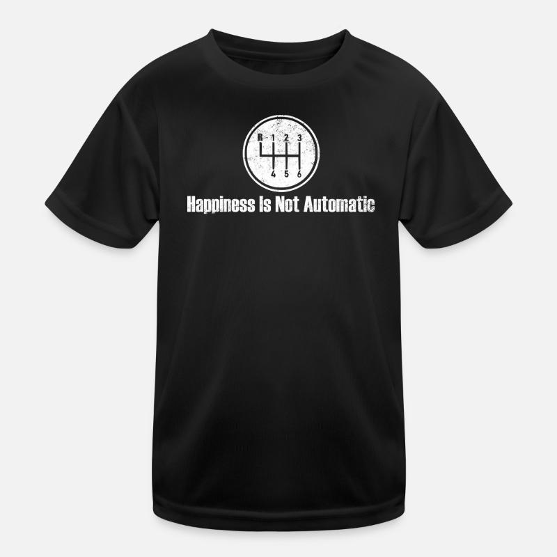 Happiness is Not Automatic Gear Shift Kids Functional T-Shirt